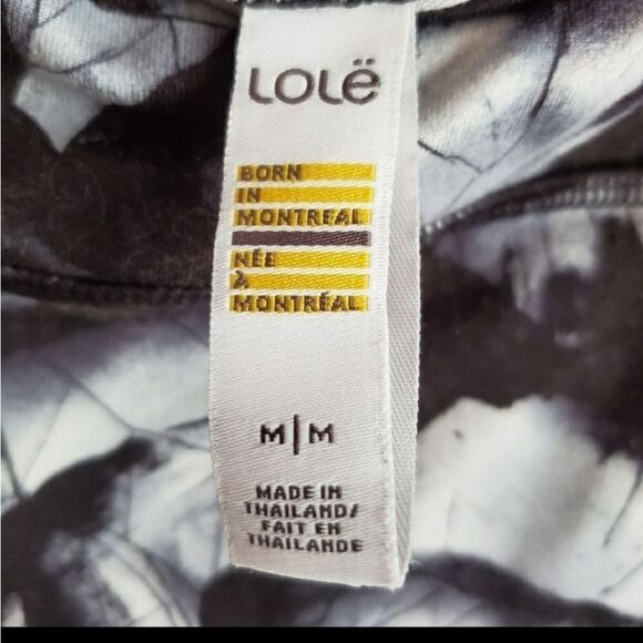 M LOLE BLACK & WHITE Yoga Running LEGGINGS Pants - Picture 4 of 5